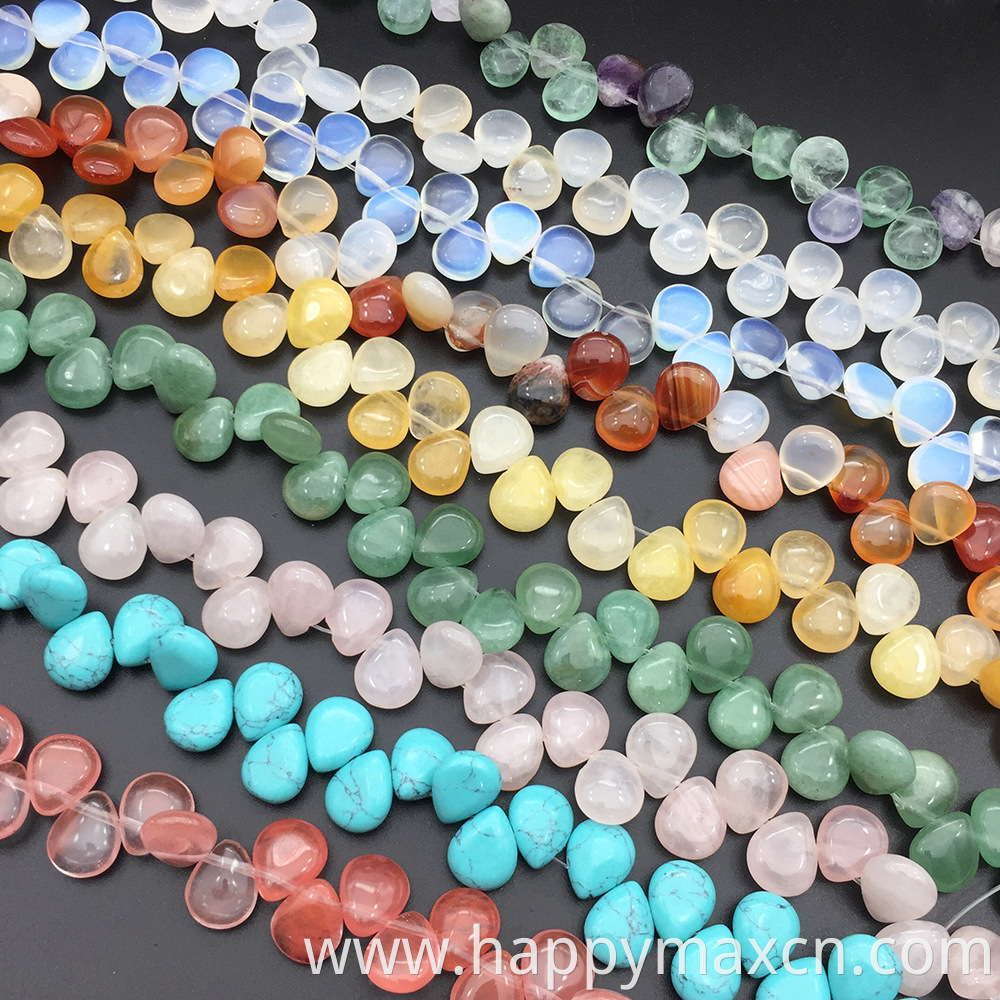 Water drop Gemstone Beads Loose Beads 10mm*12mm ,Amethyst Agate Turquoise Lapis Natural Bead for jewelry making